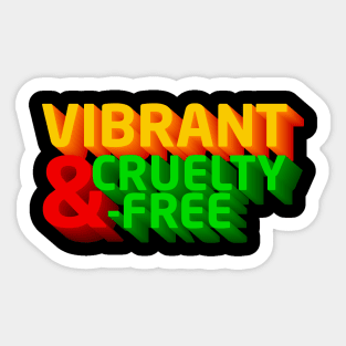 Vibrant and Cruelty free Sticker